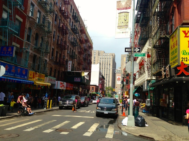 Chinatown NYC streetscape.